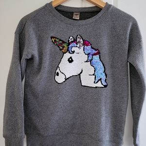 Girls Oshkosh Unicorn sequins sweatshirt